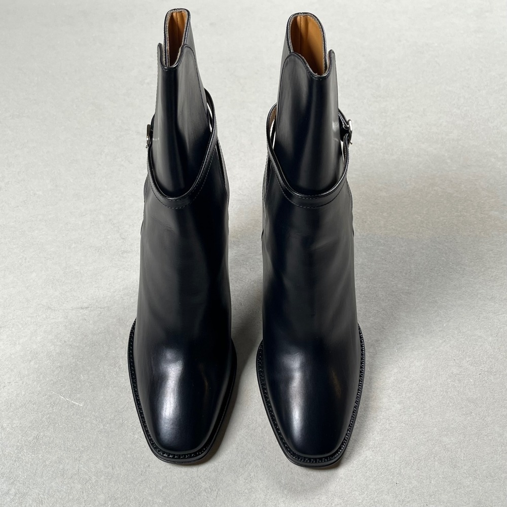 New Ralph Lauren Purple Label Nellie Booties Women 8.5 (EU 38.5) Black Leather - Picture 3 of 14